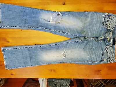 MARTIN + OSA LIGHT WASHED DISTRESSED BOOT FIT JEANS Size 34 • $14.75