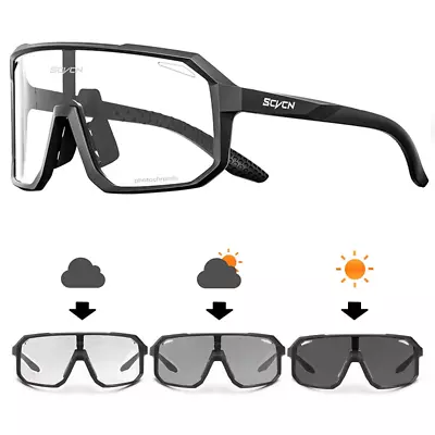 Cycling Glasses Photochromic Sunglasses Men Women Mountain Bike Road • $12.37