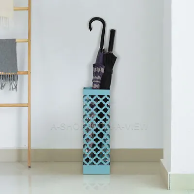 NEX Umbrella Stand Rack Metal Canes Walking Sticks Holder Home Office Blue Decor • $24.98