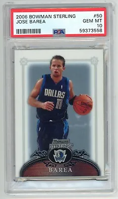 PSA Gem Mint 10 JOSE JJ BAREA 2006-07 Bowman Sterling RC #50 • $124.99