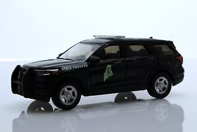 2021 Ford Explorer Maine State Police Car Trooper 1:64 Scale Diecast Model Black • $12.95