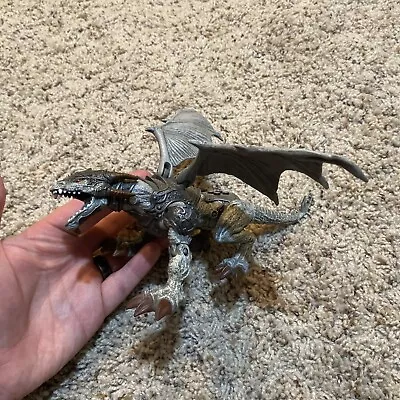 2005 Mega Bloks Dragons Metal Ages 9843 FERRARIUS Iron Armor Dragon Grayish • $19.95