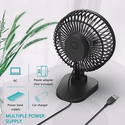 Desk Fan Oscillating Small Stand Room Cooling Cooler Electric Quiet Work 4 Inch • $7.99