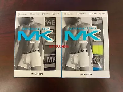 (3-Pack) MICHAEL KORS ~ PERFORMANCE POLY BOXER BRIEFS Super Stretch ~ Lux Touch • $28.95