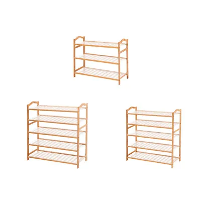 $40.99 • Buy Levede Bamboo Shoe Rack Cabinet Storage Organizer Wooden Stand Shelves 65CM Wide