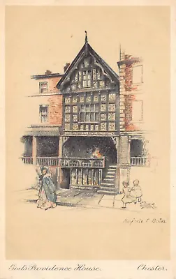 God's Providence House Chester Artist Postcard Marjorie C Bates Unposted • £5.89