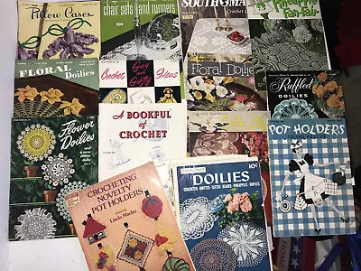 VTG Pot Holders Lilly Star Coats&Clark Books Crochet Patterns LOT • $6.99