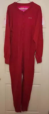 Carhartt Midweight Cotton Union Suit Long Underwear 2XL Red K226 Button Butt • $29.98