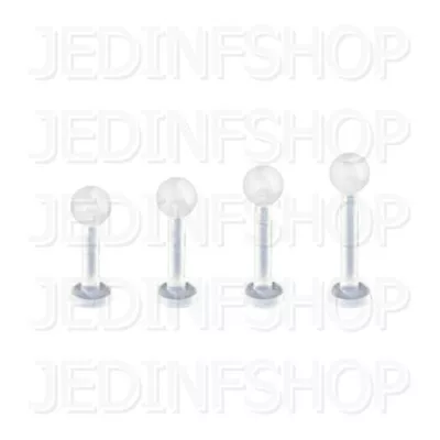 £3.75 • Buy Retainer Hider - Labret Lip Stud | 1.2mm (16g) - 6mm | BioFlex - Ball Spike