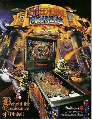 Medieval Madness-CPU Rom 1.09C [Williams] (Profanity ROM) • $13.95