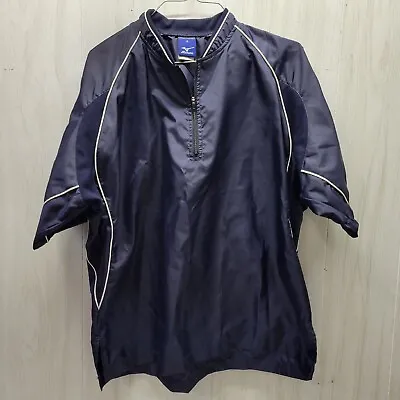 Mizuno Men's Short Sleeve 1/4 Zip Pullover Size Small Wind Breaker Golf Jacket • $8.99