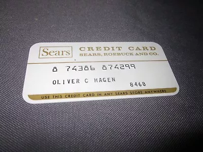 Vintage SEARS CREDIT Charge Sears Roebuck And Co. CARD • $14.99