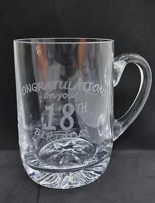 Happy 18th Birthday Gift Pint Tankard Lager Ale Glass Beer Mug • £11.99