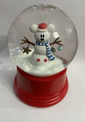 Disney Store Mickey Mouse Christmas Snowman Snow Water Globe • $16.99