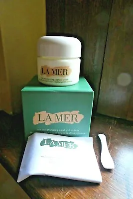 LA MER The Moisturizing COOL GEL  Cream - 1oz Empty Box JAR SPATULA INSTRUCTIONS • $29.99