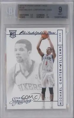 2013-14 Panini Signatures Blue /10 Michael Carter-Williams BGS 9 MINT Rookie RC • $34.75