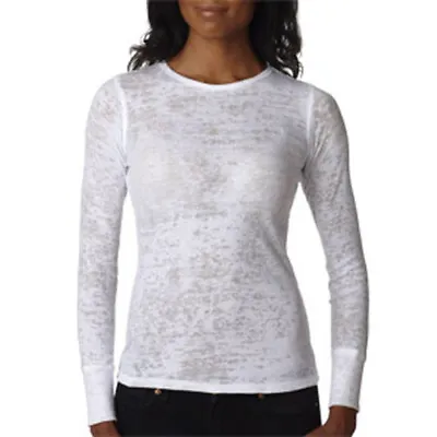 Women's Long Sleeve Thermal T Shirt -Next Level Apparel - #8511 - Colors NWT • $8.99