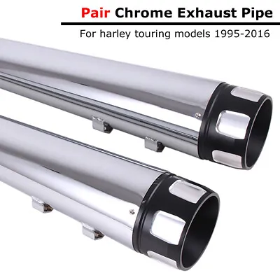 4  Megaphone Exhaust Pipes Slip-On Mufflers For Harley Road Street Glide 95-2016 • $155.99