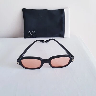 $45 • Buy Authentic - Quay - Women's  In Demand - Dark Brown Sunglasses With Orange Lenses