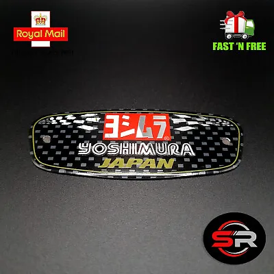 YOSHIMURA JAPAN 3D HEATPROOF EXHAUST BADGE STICKER GRAPHIC DECAL METAL 100 X 40 • £4.95