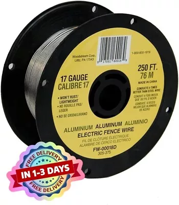 Electric Fence Wire 250 Ft Spool Aluminum Wire 17 Gauge Free Shipping US NEW • $7.99