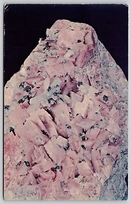 Pink Rhodochrosite Crystals Quartz Butte Montana Manganese Vintage UNP Postcard • $9