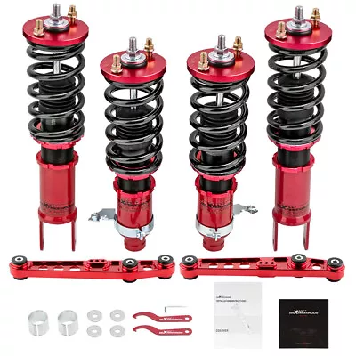 4PC Coilovers + 2PC Rear Lower Control Arms Lowering Kit For Honda Civic 92-95 • $240