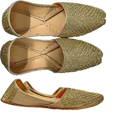 Indian Wedding Leather Khussa Shoe Size Afghan Men Ladies Foot Wear Party Eid • £18.90