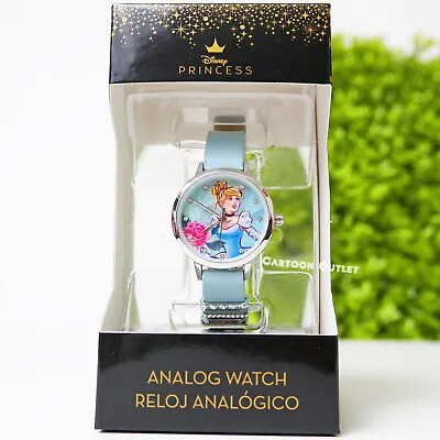 Disney Lady Cinderella Analog Watch Blue Band Girl's Gift Reloj Princess New • $18.99