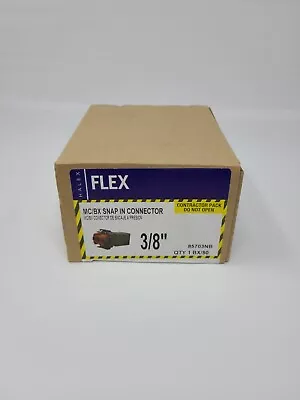 Halex 3/8 In. Flexible Metal Conduit Snap In Connector  85703NB 50 Per Pack • $49.95