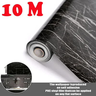 10M Glossy Marble Sticky Back Plastic Self Adhesive Vinyl Wallpaper Sticker UK • £9.99