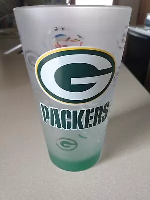 Green Bay Packers Miller Lite Frosted Satin Etch Pint Glass • $5.99