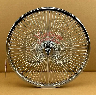 Vintage Lowrider 20  144 Spoke Front Or Coaster Steel Chrome Wheel 3/8 Axle! • $72.49