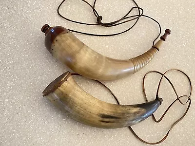 (2) Antique Black Powder Horns - Authentic Same Owner For Decades • $21.50