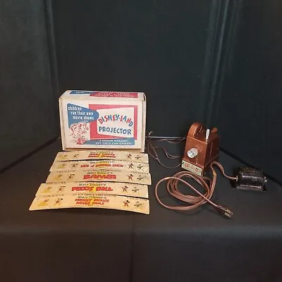 Vtg 1950's Mavco Disneyland Projector With Film Strips & Box READ DESCRIPTION • $130