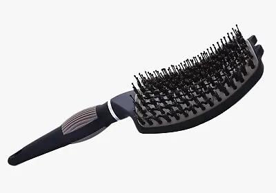 Curved Vented Boar Bristle Styling Hair Brush For Any Hair Type MenWomen & Kids • $9.99