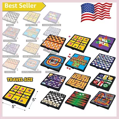 12-in-1 Magnetic Board Game Set - Compact Design For Kids On The Go • $49.99