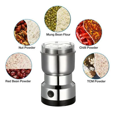£12.99 • Buy Electric Coffee Grinder 240V Grinding Milling Bean Nut Spice Matte Blade Blender