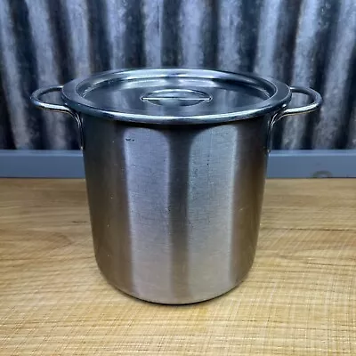 Vintage Vollrath 8Qt Stainless Steel Stock Pot With Lid Made In USA 9” X 9” • $60