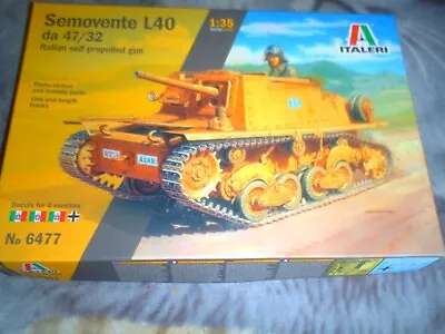 Italeri 1/35 Scale Wwii Italian Light Tank Destroyer Semovente L40 Da 47/32 • £14.99