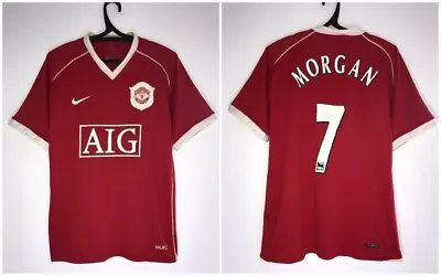 Manchester United Home 2006/07 Vintage Football Shirt Jersey Nike Size L Morgan • $75.80