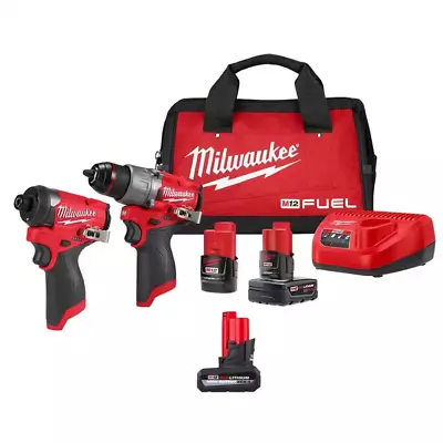 M12 FUEL Brushless Cordless Hammer Drill/Impact Driver Combo Kit 2-Tool • $226.14