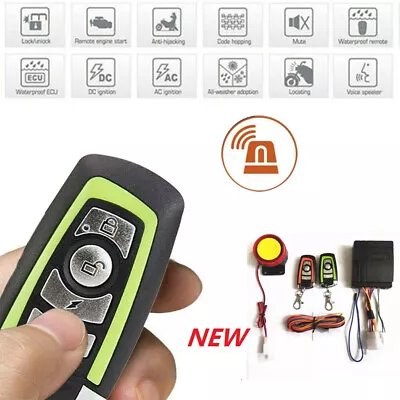 For Motorcycle Scooter ATV Security Alarm System Anti-theft Remote Control Start • $14.09