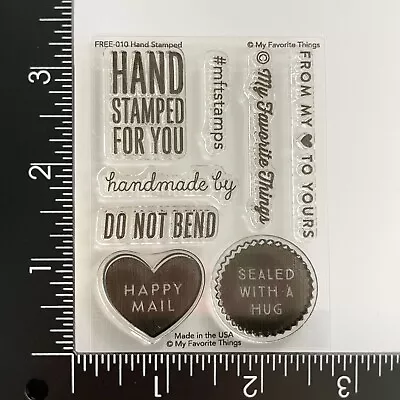 My Favorite Things Hand Stamped Handmade Sealed With A Hug Clear Stamps • $6.39