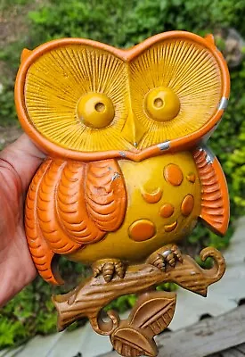 Vintage Sexton Metal Wall Owl Chippy Flaky Paint • $19.99