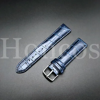 20 MM Genuine Soft Leather Watch Band Strap Blue Vintage Replacement Vintage • $27.48