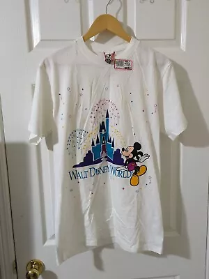 New VTG Walt Disney World White T Shirt Mickey Mouse  Men M S51 • $16.99