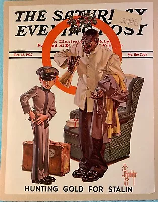 J.C. Leyendecker - Cover Only - Saturday Evening Post December 18 1937 • $55