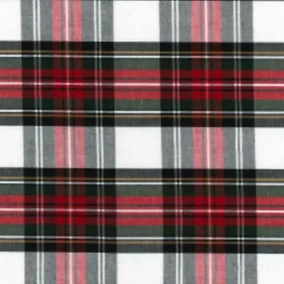 100% Cotton Fabric Flat Woven Tartan Black Watch Royal Stewart 147cm Wide • £3.99