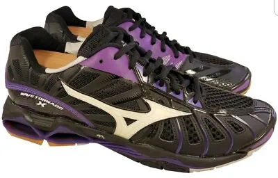 Mint Mizuno Wave Tornado X Sneakers Shoes Purple Black Us W12/ Uk 9.5/ Eur 44 • $87.49